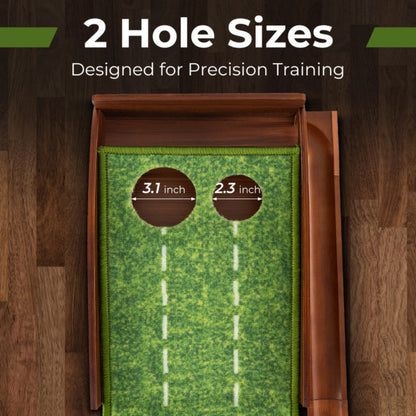 Golf Putting Mat with Ball Return