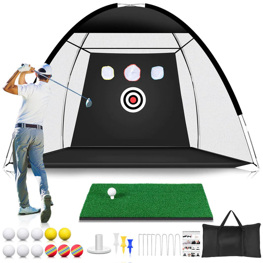 10x7ft Backyard Golf Net with Mat