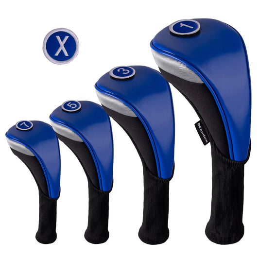 Premium 4-Piece Golf Wood Club Headcovers