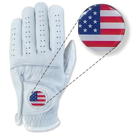 USA Flag Premium Cabretta Leather Golf Glove