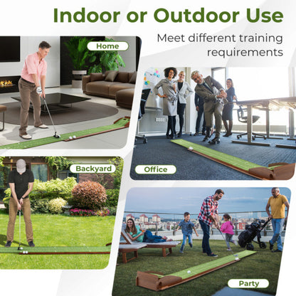 Golf Putting Mat with Ball Return
