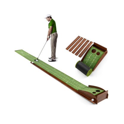 Golf Putting Mat with Ball Return