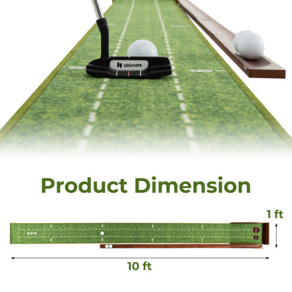 Golf Putting Mat with Ball Return